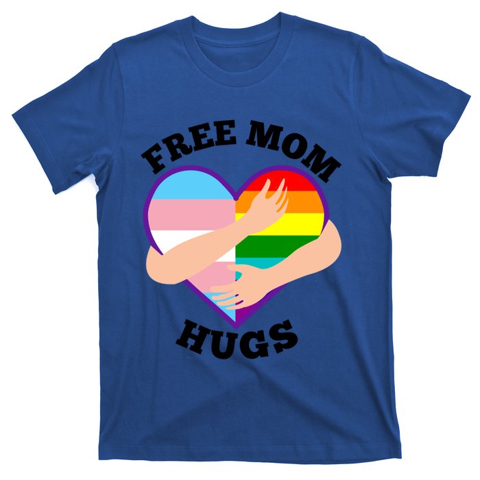 Free Mom Hugs Rainbow And Flag Heart Pride Lgbtq Great Gift T-Shirt