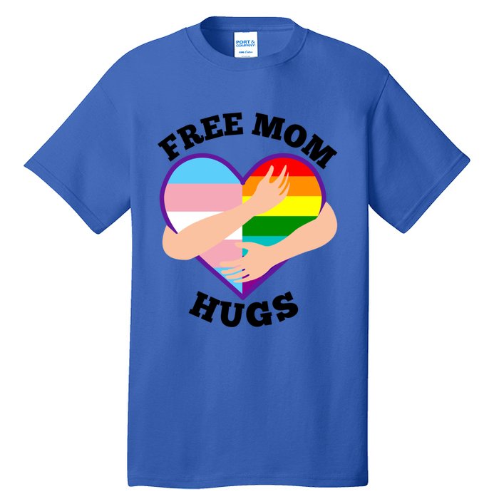 Free Mom Hugs Rainbow And Flag Heart Pride Lgbtq Great Gift Tall T-Shirt