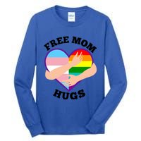 Free Mom Hugs Rainbow And Flag Heart Pride Lgbtq Great Gift Tall Long Sleeve T-Shirt