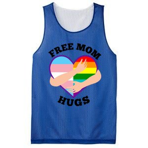 Free Mom Hugs Rainbow And Flag Heart Pride Lgbtq Great Gift Mesh Reversible Basketball Jersey Tank