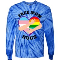 Free Mom Hugs Rainbow And Flag Heart Pride Lgbtq Great Gift Tie-Dye Long Sleeve Shirt