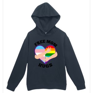 Free Mom Hugs Rainbow And Flag Heart Pride Lgbtq Great Gift Urban Pullover Hoodie