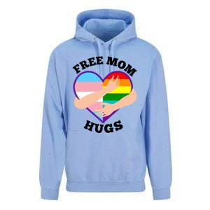 Free Mom Hugs Rainbow And Flag Heart Pride Lgbtq Great Gift Unisex Surf Hoodie