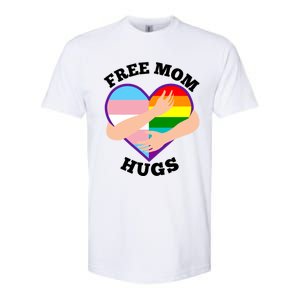 Free Mom Hugs Rainbow And Flag Heart Pride Lgbtq Great Gift Softstyle CVC T-Shirt