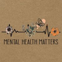 Floral Mental Health Adult and  Mental Health Awareness  Cotton Canvas Backpack
