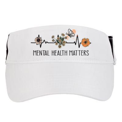 Floral Mental Health Adult and  Mental Health Awareness  Adult Drive Performance Visor