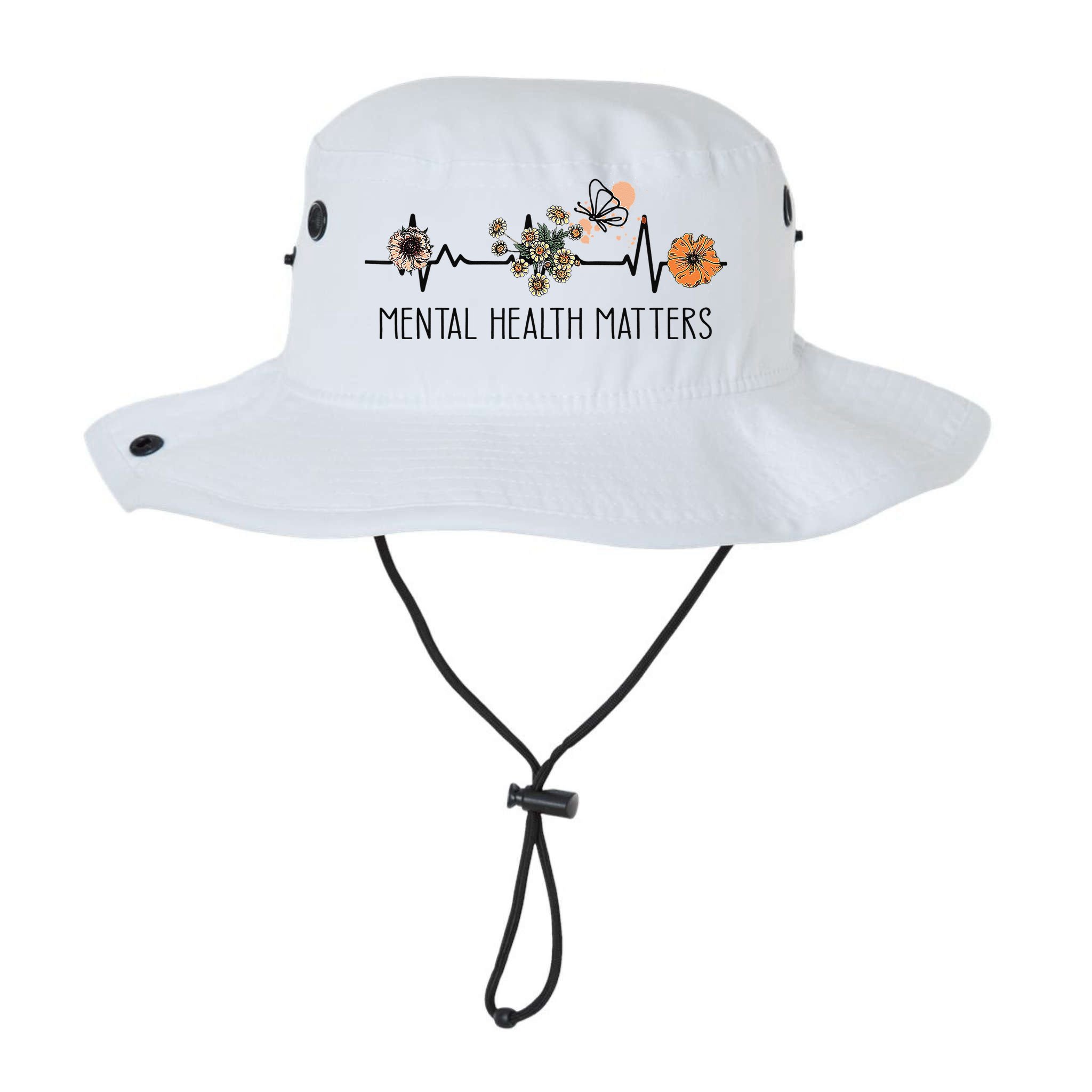 Floral Mental Health Adult and  Mental Health Awareness  Bucket Hat