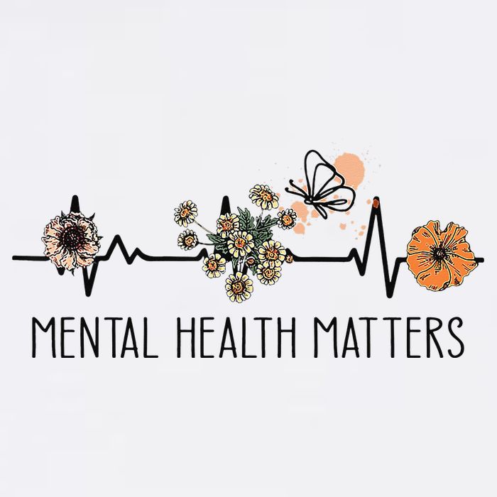 Floral Mental Health Adult and  Mental Health Awareness  Bucket Hat