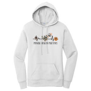 Floral Mental Health Adult and  Mental Health Awareness  Women's Pullover Hoodie