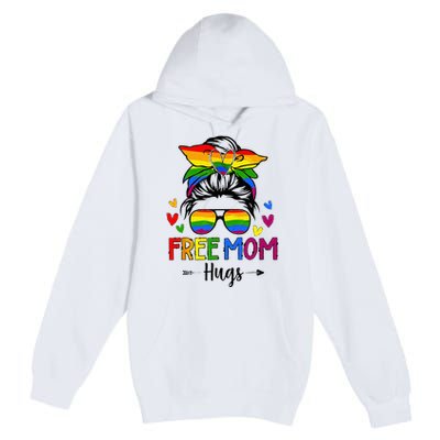 Free Mom Hugs Free Mom Hugs Inclusive Pride LGBTQIA Premium Pullover Hoodie