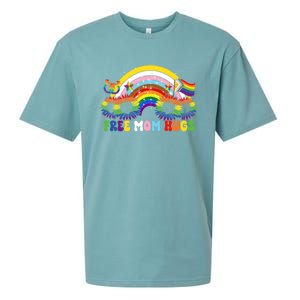 Free Mom Hugs Rainbow Lgbt Lesbian Pride Meaningful Gift Sueded Cloud Jersey T-Shirt