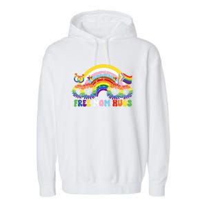 Free Mom Hugs Rainbow Lgbt Lesbian Pride Meaningful Gift Garment-Dyed Fleece Hoodie