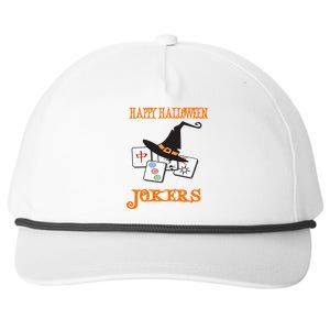 Funny Mahjong Happy Halloween Jokers Tile Game Gift Snapback Five-Panel Rope Hat