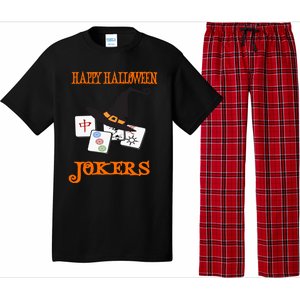 Funny Mahjong Happy Halloween Jokers Tile Game Gift Pajama Set