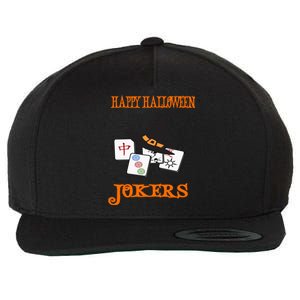 Funny Mahjong Happy Halloween Jokers Tile Game Gift Wool Snapback Cap