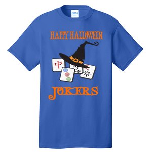 Funny Mahjong Happy Halloween Jokers Tile Game Gift Tall T-Shirt