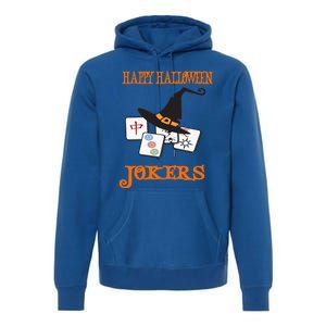 Funny Mahjong Happy Halloween Jokers Tile Game Gift Premium Hoodie