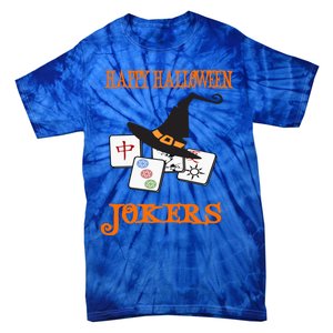 Funny Mahjong Happy Halloween Jokers Tile Game Gift Tie-Dye T-Shirt