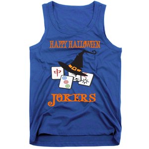 Funny Mahjong Happy Halloween Jokers Tile Game Gift Tank Top