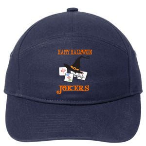 Funny Mahjong Happy Halloween Jokers Tile Game Gift 7-Panel Snapback Hat