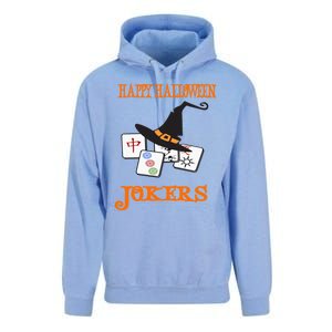 Funny Mahjong Happy Halloween Jokers Tile Game Gift Unisex Surf Hoodie