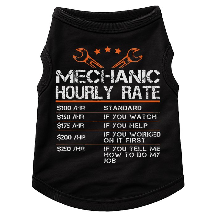 Funny Mechanic Hourly Rate Auto Car Mechanic Labor Rates Doggie Tank