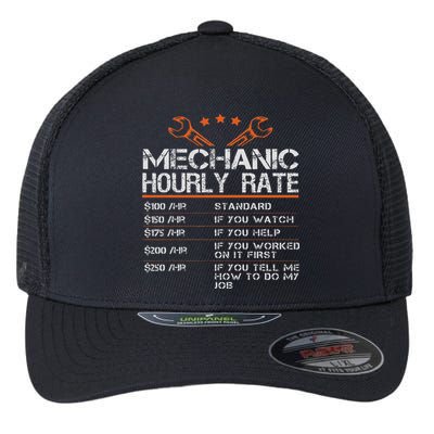 Funny Mechanic Hourly Rate Auto Car Mechanic Labor Rates Flexfit Unipanel Trucker Cap