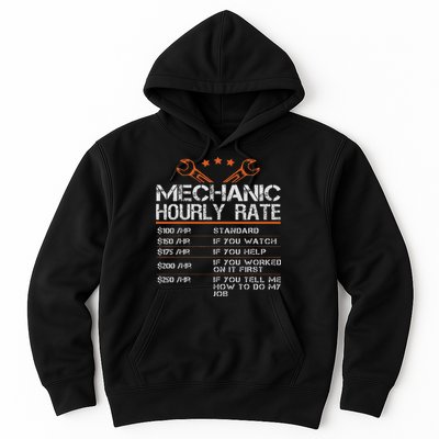 Funny Mechanic Hourly Rate Auto Car Mechanic Labor Rates Hoodie