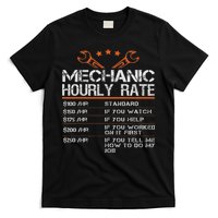 Funny Mechanic Hourly Rate Auto Car Mechanic Labor Rates T-Shirt