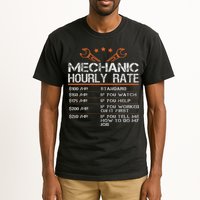 Funny Mechanic Hourly Rate Auto Car Mechanic Labor Rates Tall T-Shirt