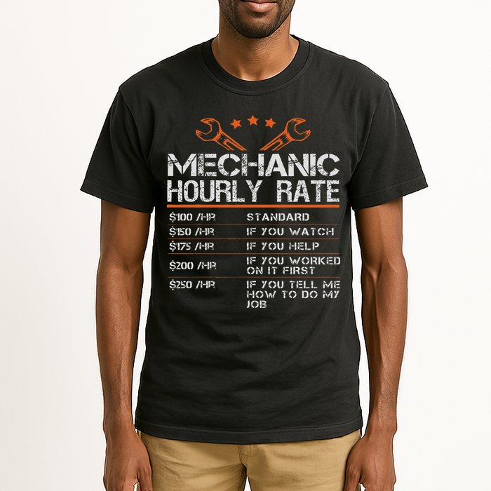 Funny Mechanic Hourly Rate Auto Car Mechanic Labor Rates Tall T-Shirt