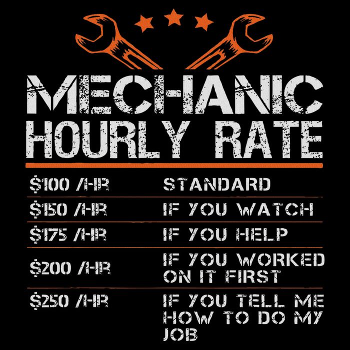 Funny Mechanic Hourly Rate Auto Car Mechanic Labor Rates Bucket Hat