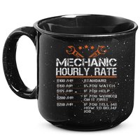 Funny Mechanic Hourly Rate Auto Car Mechanic Labor Rates 15oz Campfire Ceramic Mug