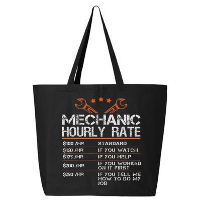 Funny Mechanic Hourly Rate Auto Car Mechanic Labor Rates 25L Jumbo Tote