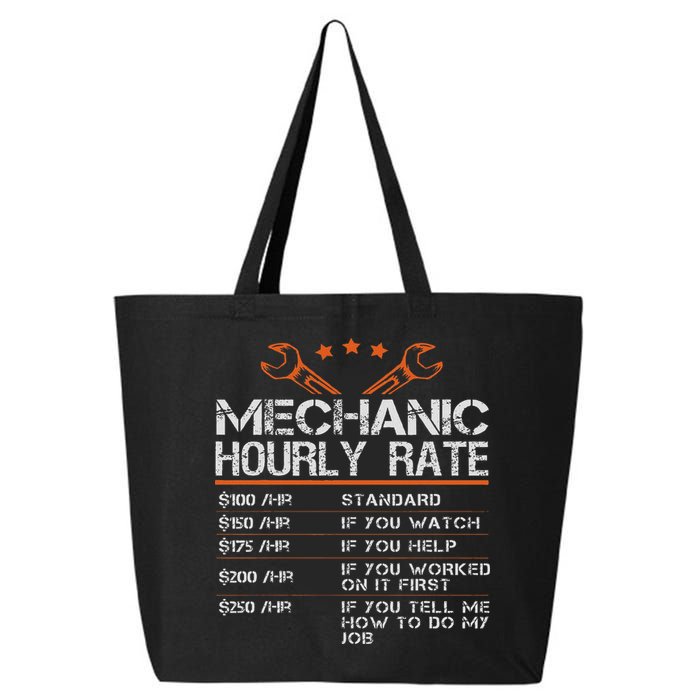 Funny Mechanic Hourly Rate Auto Car Mechanic Labor Rates 25L Jumbo Tote