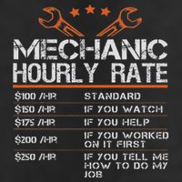 Funny Mechanic Hourly Rate Auto Car Mechanic Labor Rates 25L Jumbo Tote