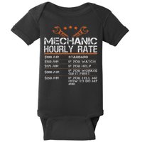 Funny Mechanic Hourly Rate Auto Car Mechanic Labor Rates Baby Bodysuit