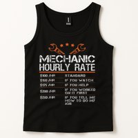 Funny Mechanic Hourly Rate Auto Car Mechanic Labor Rates Tank Top