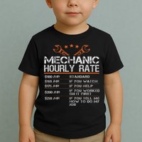 Funny Mechanic Hourly Rate Auto Car Mechanic Labor Rates Toddler T-Shirt