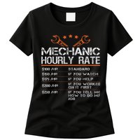 Funny Mechanic Hourly Rate Auto Car Mechanic Labor Rates Womens T-Shirt