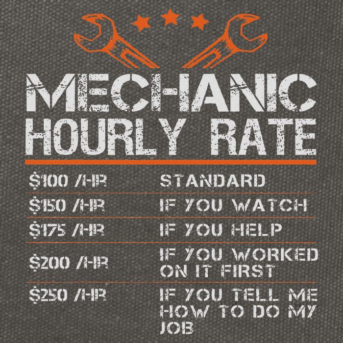 Funny Mechanic Hourly Rate Auto Car Mechanic Labor Rates Cotton Canvas Backpack