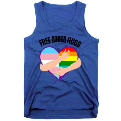 Free Mom Hugs With Rainbow And Flag Heart Lgbtq Cute Gift Tank Top