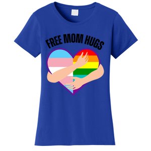 Free Mom Hugs With Rainbow And Flag Heart Lgbtq Cute Gift Women's T-Shirt