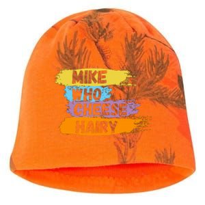 Funny Meme Humor Mike Who Cheese Hairy Kati - Camo Knit Beanie