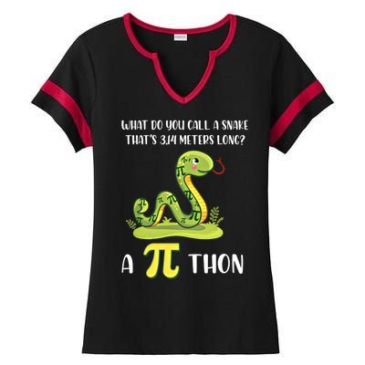 Funny Math Humor Celebrate Pi Day March 14 Python Pi Cute Gift Ladies Halftime Notch Neck Tee