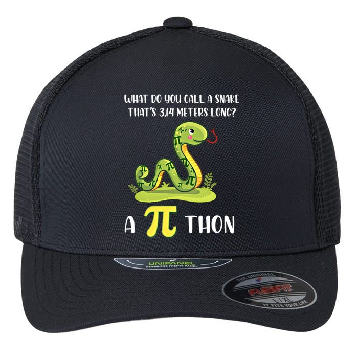 Funny Math Humor Celebrate Pi Day March 14 Python Pi Cute Gift Flexfit Unipanel Trucker Cap