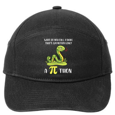 Funny Math Humor Celebrate Pi Day March 14 Python Pi Cute Gift 7-Panel Snapback Hat