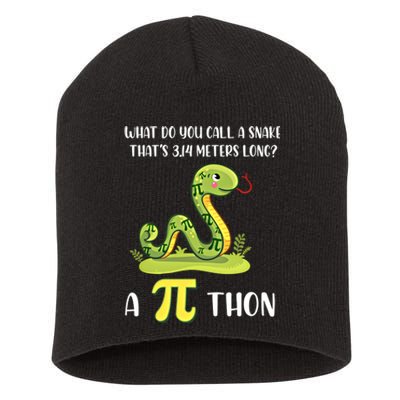 Funny Math Humor Celebrate Pi Day March 14 Python Pi Cute Gift Short Acrylic Beanie