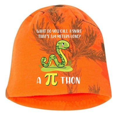 Funny Math Humor Celebrate Pi Day March 14 Python Pi Cute Gift Kati - Camo Knit Beanie