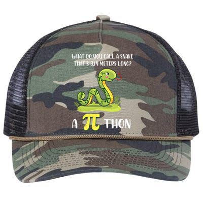 Funny Math Humor Celebrate Pi Day March 14 Python Pi Cute Gift Retro Rope Trucker Hat Cap